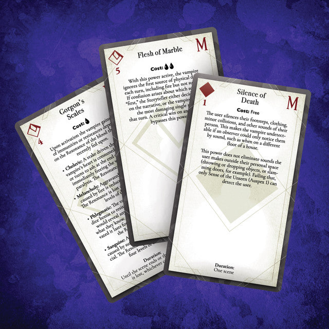 Vampire The Masquerade: RPG - Discipline and Blood Magic Cards