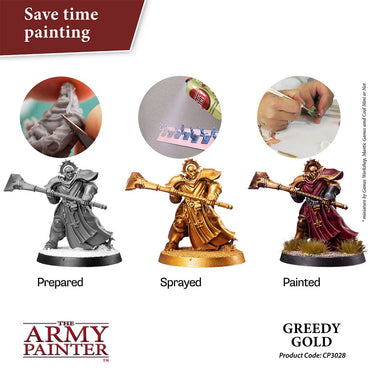 The Army Painter - Colour Spray Primer Metallics: Greedy Gold, 402g