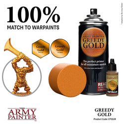 The Army Painter - Colour Spray Primer Metallics: Greedy Gold, 402g