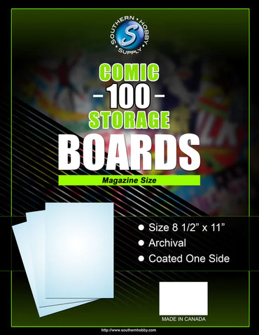 100 Magazine-Size Comic Storage Backing Boards