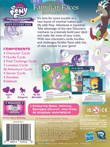 My Little Pony: Adventures in Equestria Deck-Building Game Familiar Faces Expansion