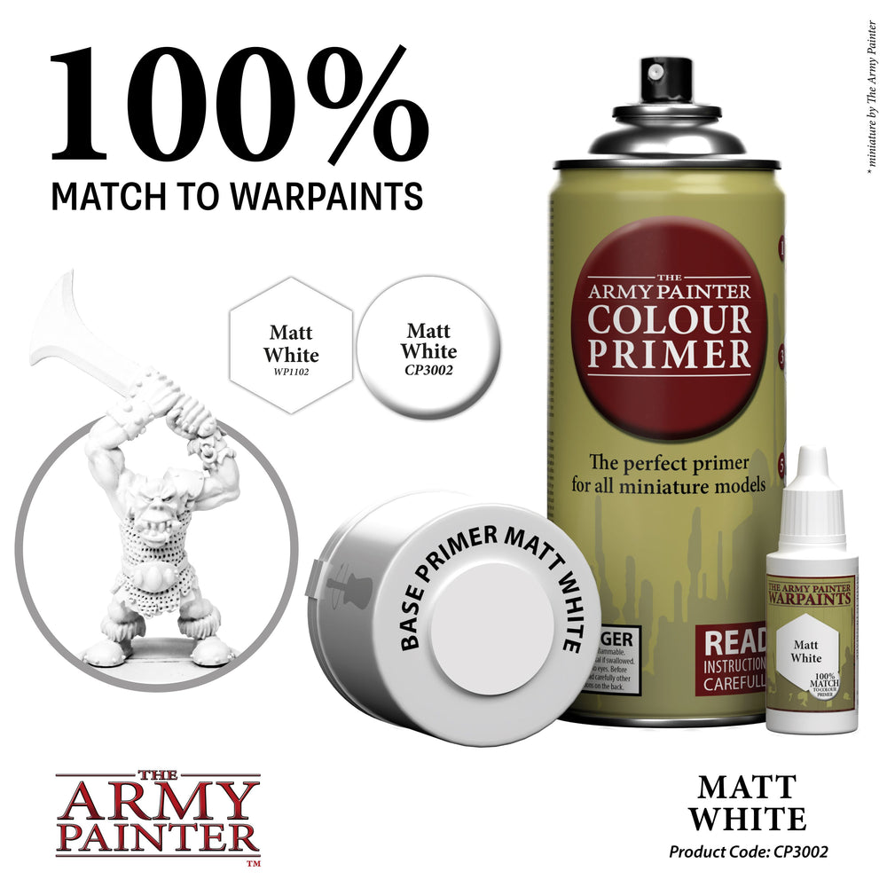 The Army Painter - Colour Spray Primer: Matt White, 402g