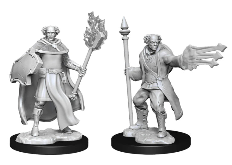 D&D NMM W13 Male Multiclass Cleric + Wizard unpainted miniatures