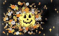 Pumpkin Painting on Leather (Yellow)