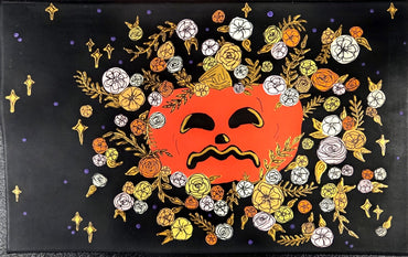 Pumpkin Painting on Leather (Orange)