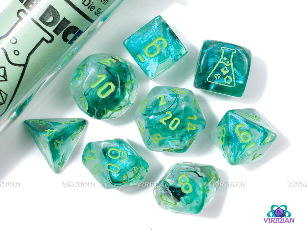 Borealis Kelp/Light Green Polyhedral 7 Die Set