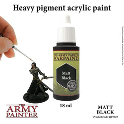 The Army Painter - Warpaints: Matt Black, 18Ml./0.6 Oz