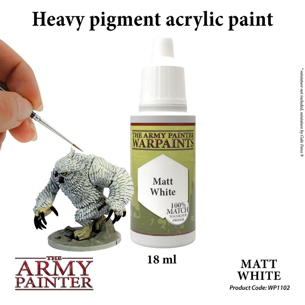 The Army Painter - Warpaints: Matt White, 18Ml./0.6 Oz