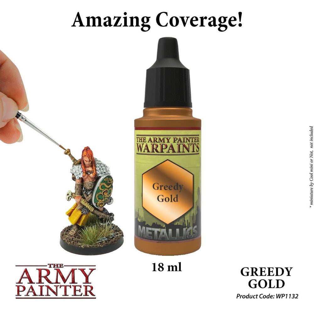 The Army Painter - Warpaints Metallics: Greedy Gold, 18Ml./0.6 Oz