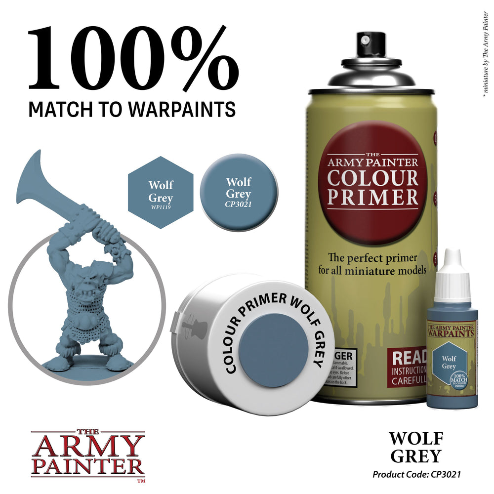 The Army Painter - Colour Spray Primer: Wolf Grey, 402g