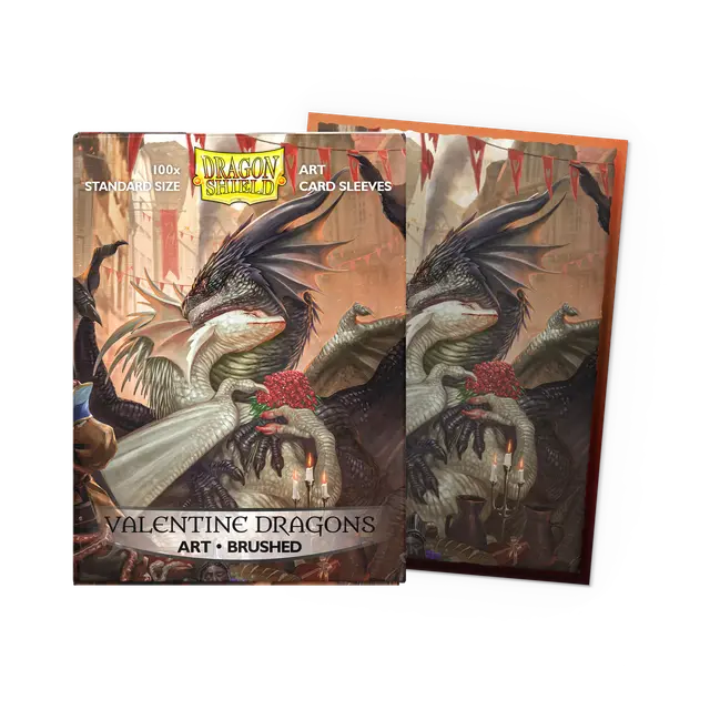 100ct Brushed Art Sleeves - Standard Size - Valentine Dragons 2021