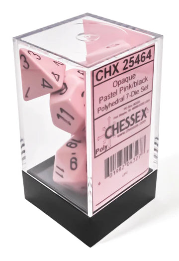 Opaque: Polyhedral 7-Die Set Pastel Pink/Black