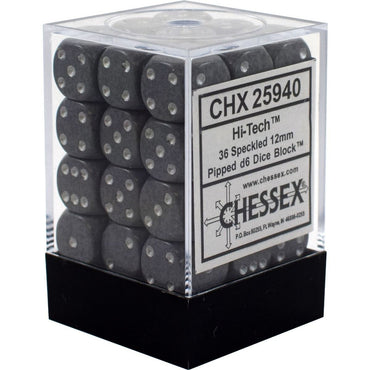 Chessex 12mm D6 Set of 36: Speckled - Hi-Tech