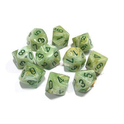 Chessex Marble Green/Dark Green Ten D10