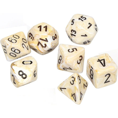 Marble Ivory/Black & Die Set