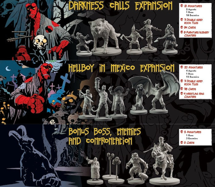 Hellboy: The Board Game (Kickstarter Exclusive Edition + Doors + Scenery + Box Full of Evil)