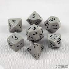 Grey/Black 7 Die Set Opaque