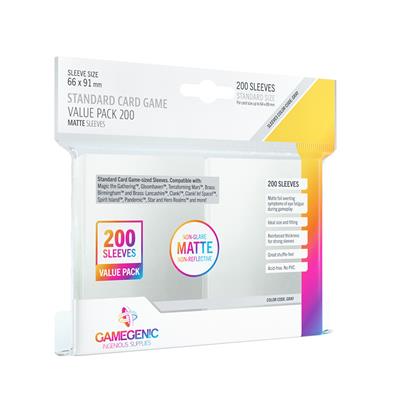 Matte Standard Card Game Sleeves Value Pack 200(66 X 91mm)