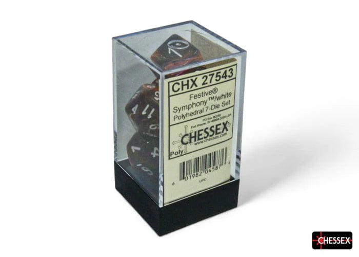 Chessex Festive 7-Die Set Symphony/White
