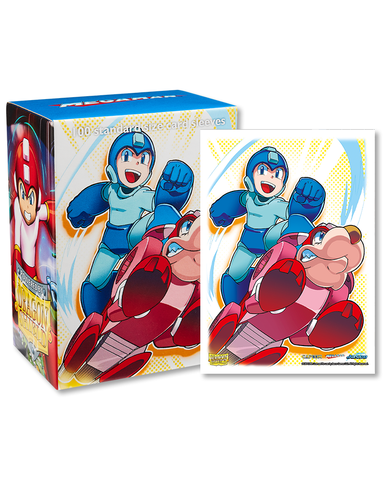 100ct Matte Sleeves - Standard Size - Classic Art: Mega Man & Rush