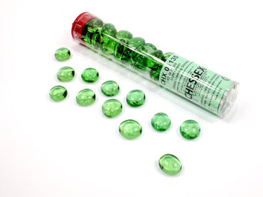 Crystal Light Green Glass Stones in 5.5 inch Tube (40)