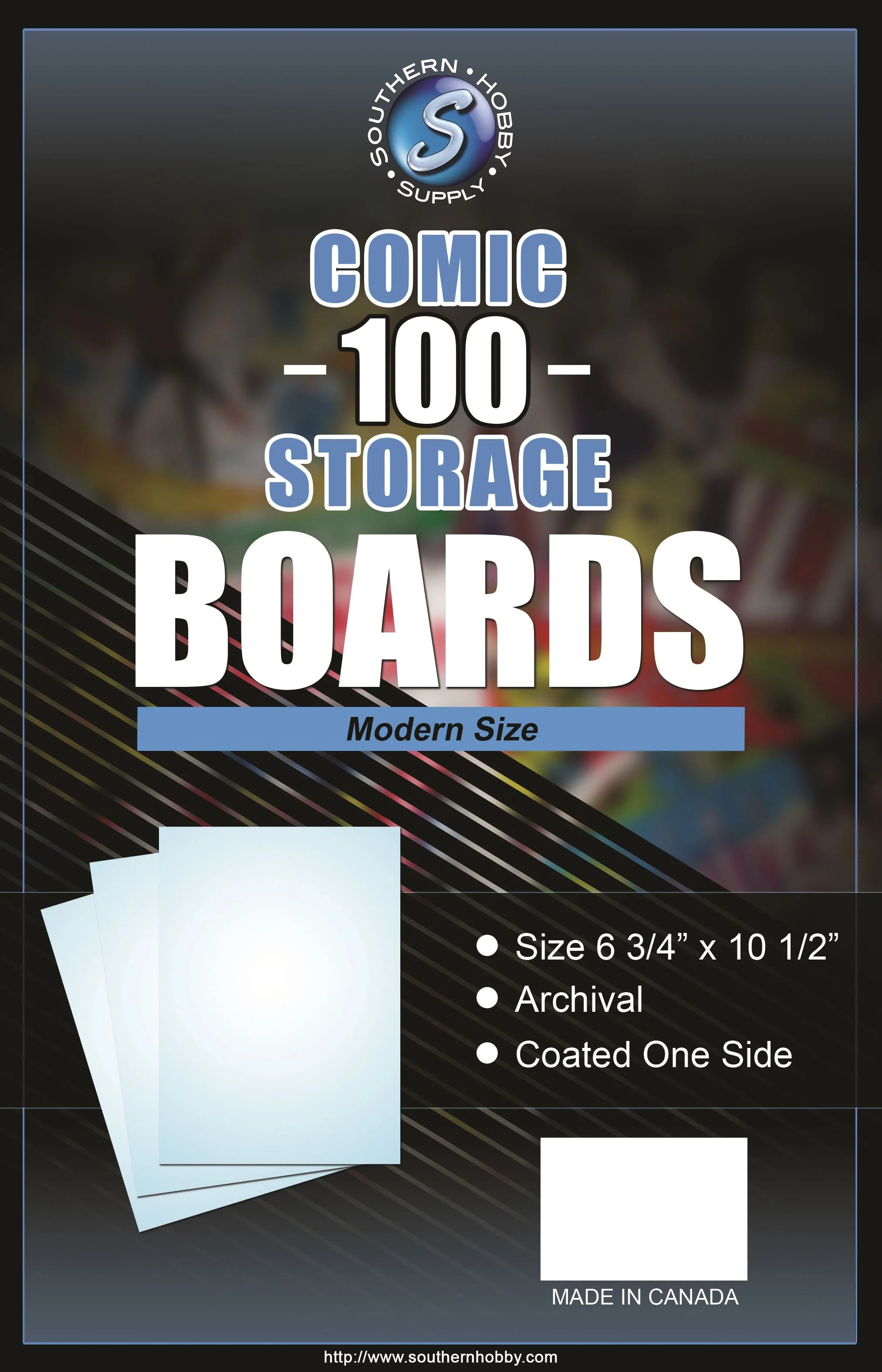 Southern Hobby Comic Storage Boards (Modern) 100