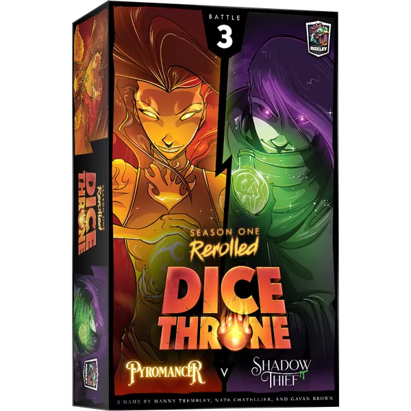 Dice Throne: Pyromancer vs. Shadow Thief