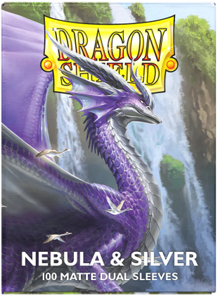 DRAGON SHIELD SLEEVES DUAL MATTE NEBULA AND SILVER 100CT