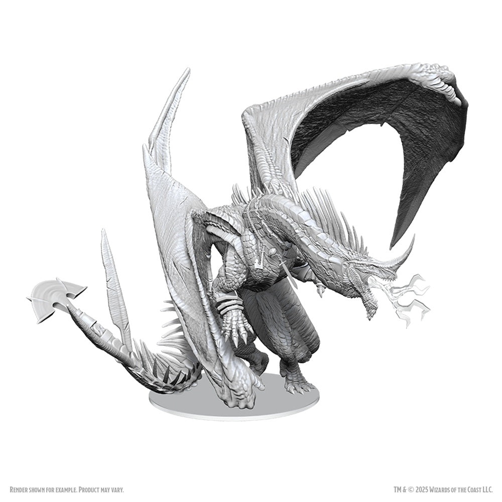 DND UNPAINTED MINIS ANCIENT BLUE DRAGON