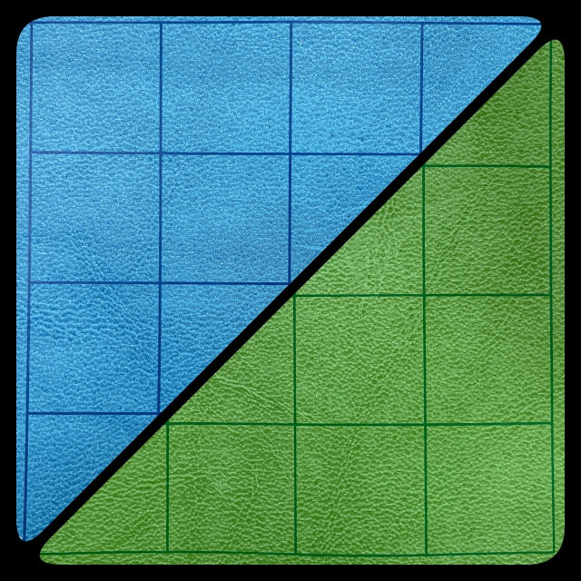 Battlemat: Reversable 1" Square - Blue/Green