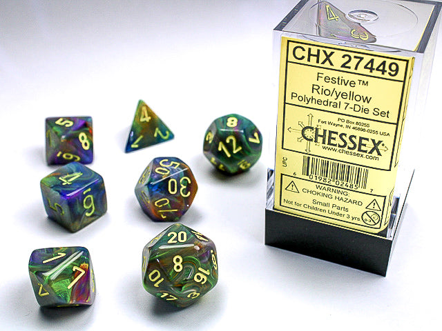 Chessex Festive 7-Die Set Rio/Yellow