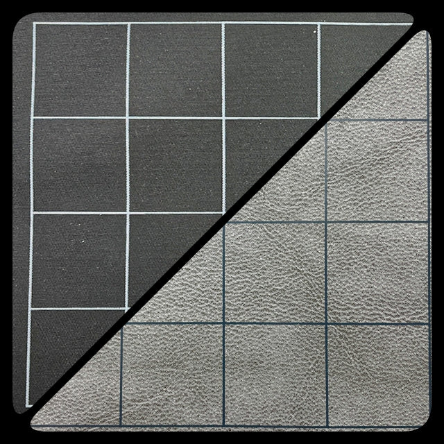 Battlemat: Reversable 1" Square - Black/Grey