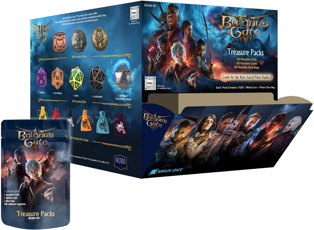 D&D BALDUR`S GATE 3 TREASURE PACKS 25CT DISPLAY