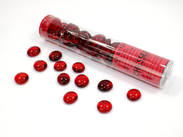 Crystal Red Glass Stones: 5.5 inch Tube (40)