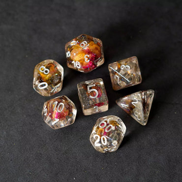 7 dice set Rose