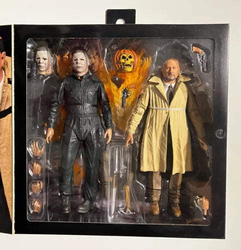 Pack De Figurines Neca Michael Myers & Dr Loomis Halloween II - 18 Cm