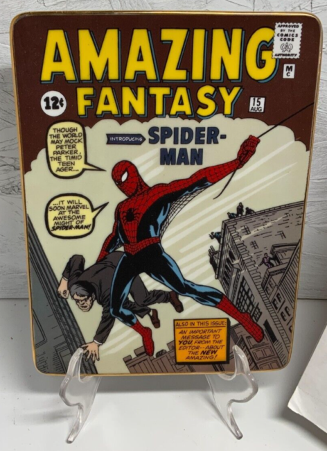 Amazing Fantasy #15 Spider-Man Collector Plate made of fine porcelain