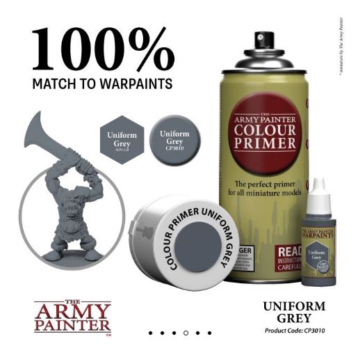 The Army Painter - Colour Spray Primer: Uniform Grey, 402g