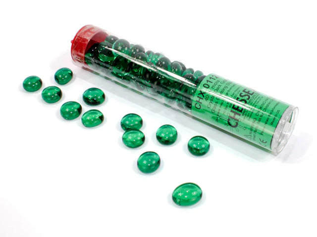 Crystal Dark Green Glass Stones in 5.5 inch Tube (40)
