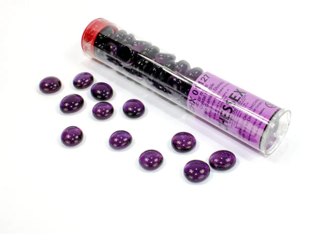 Crystal Purple Glass Stones in 5.5 in Tube (40)