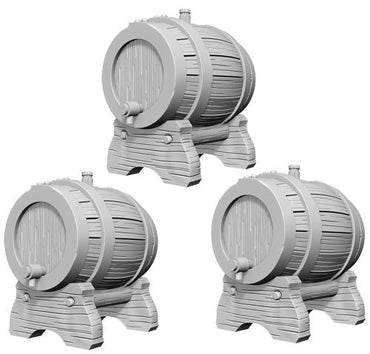 WizKids Deep Cuts Unpainted Minis: W2 Keg Barrels