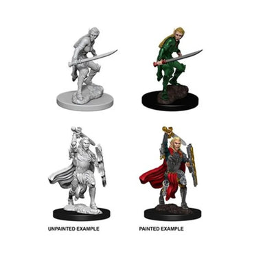 D&D NMM W06 Elf Fighter Female unpainted miniature