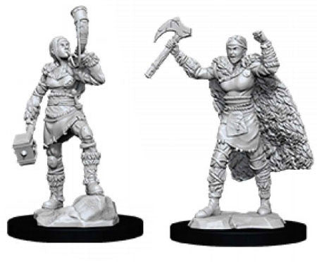 D&D NMM W12 Female Human Barbarian unpainted miniatures