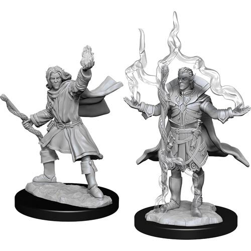 Pathfinder Deep Cuts W14 Male Elf Sorcerer unpainted miniature