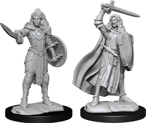Pathfinder Deep Cuts W14 Female Human Champion unpainted miniature