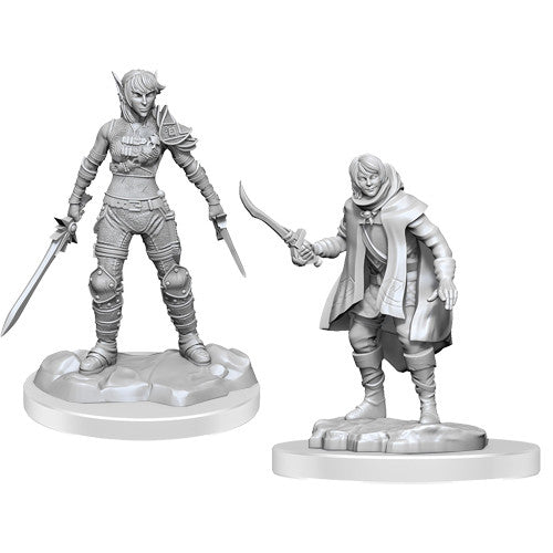 Dungeons & Dragons Nolzur's Marvelous Unpainted Minis: W19 Elf Rogue & Half-Elf Rogue Protégé