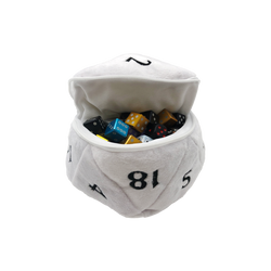 Ultra PRO: Dice Bag - Plush D20 (White)