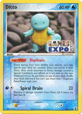 Ditto EX Delta Species Pokemon Card