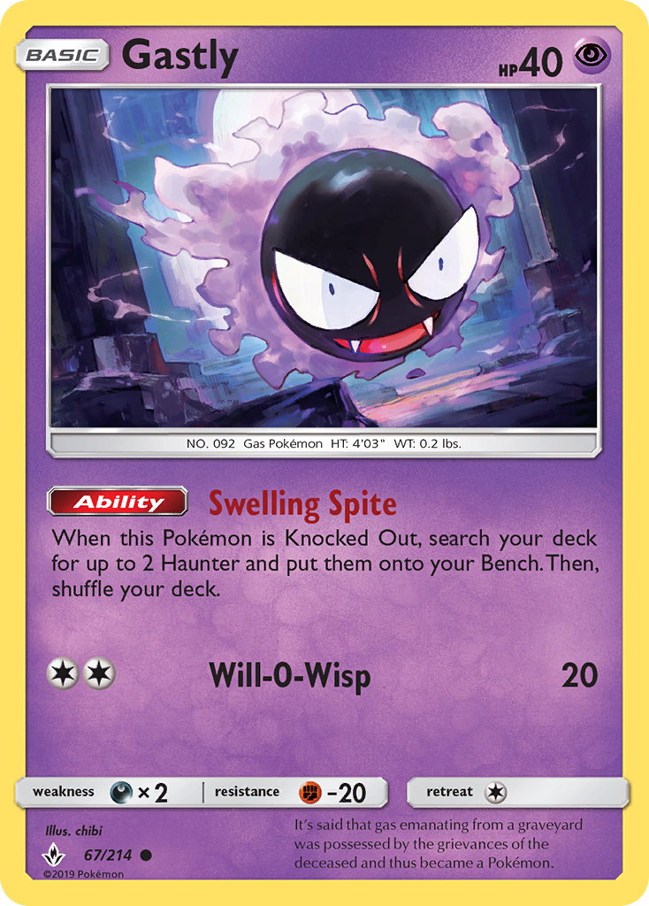 Gastly (67/214) [Sun & Moon: Unbroken Bonds]