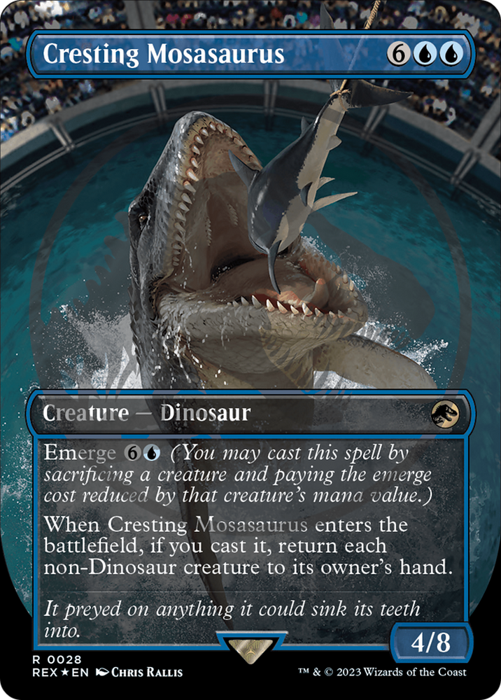 mtg jurassic world emblem cards Cresting Mosasaurus Emblem (Borderless) [Jurassic World Collection Tok